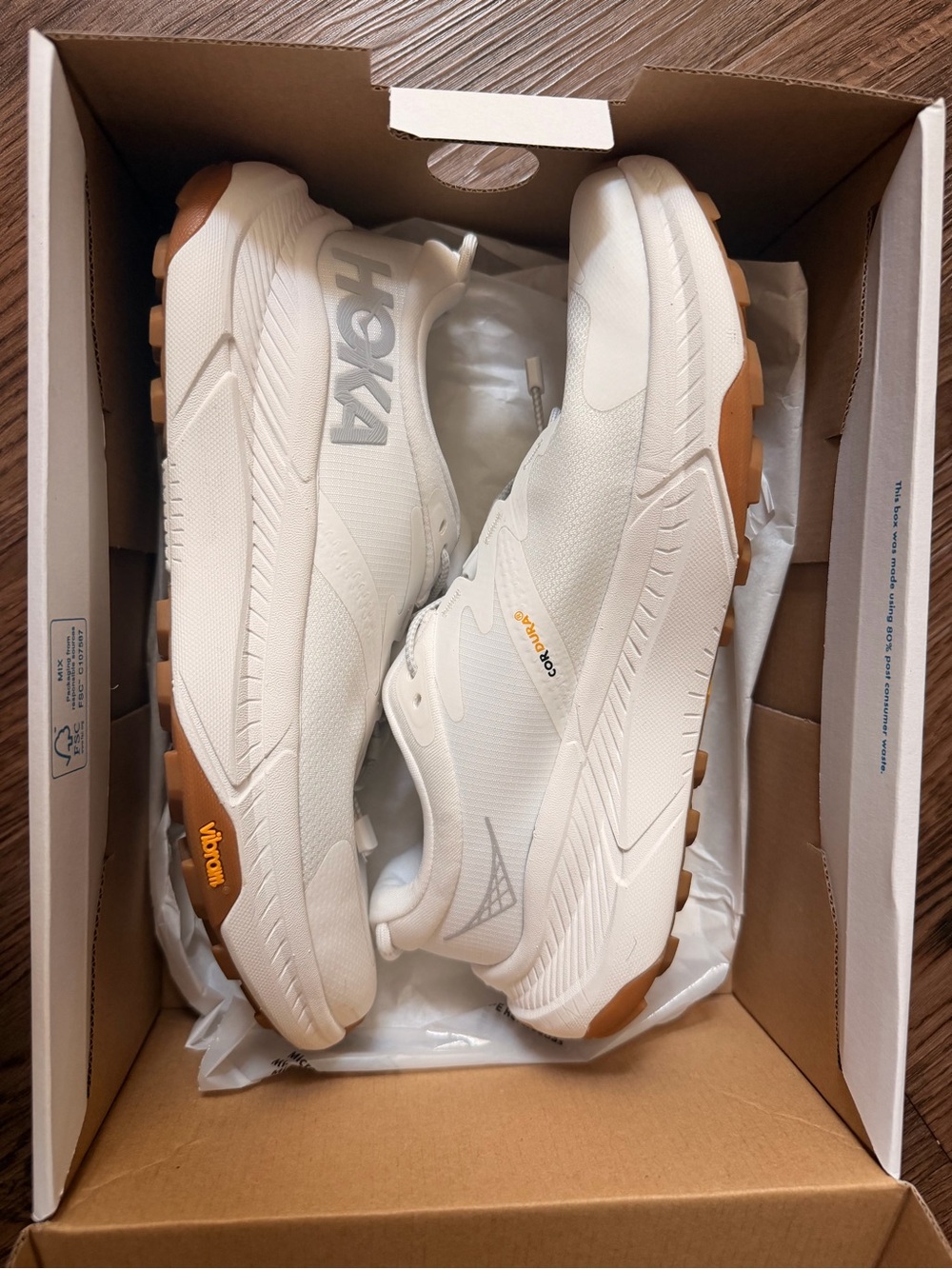 HOKA woman’s White Lightweight Running Shoes - Picture 3 of 5
